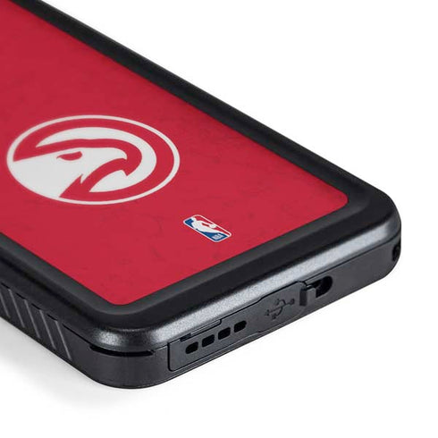 NBA Atlanta Hawks Distressed Galaxy S24 Plus Waterproof Case